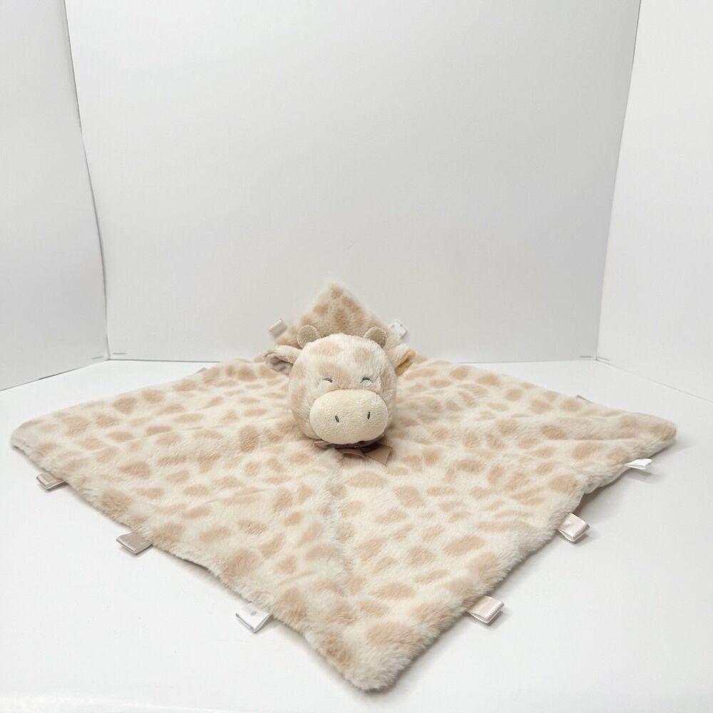 Kellytoy Giraffe Baby Security Blanket Lovey Rattle Plush Tan Cream Spots No Tag